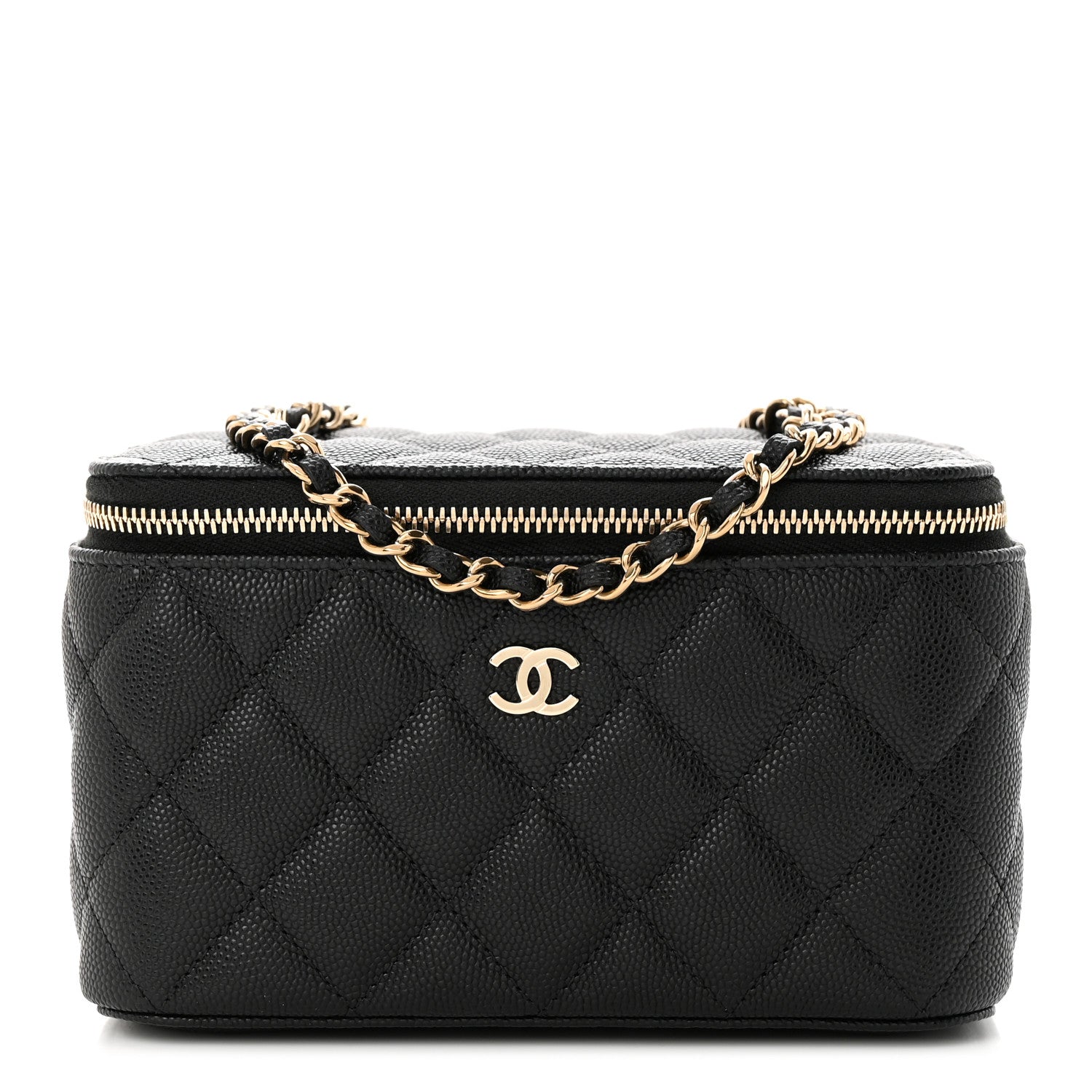 Chanel Caviar Quilted Small Vanity Case With Chain Black 1 of 11