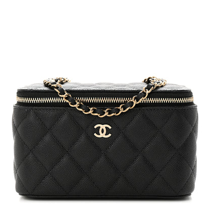 Chanel Caviar Quilted Small Vanity Case With Chain Black 1 of 11