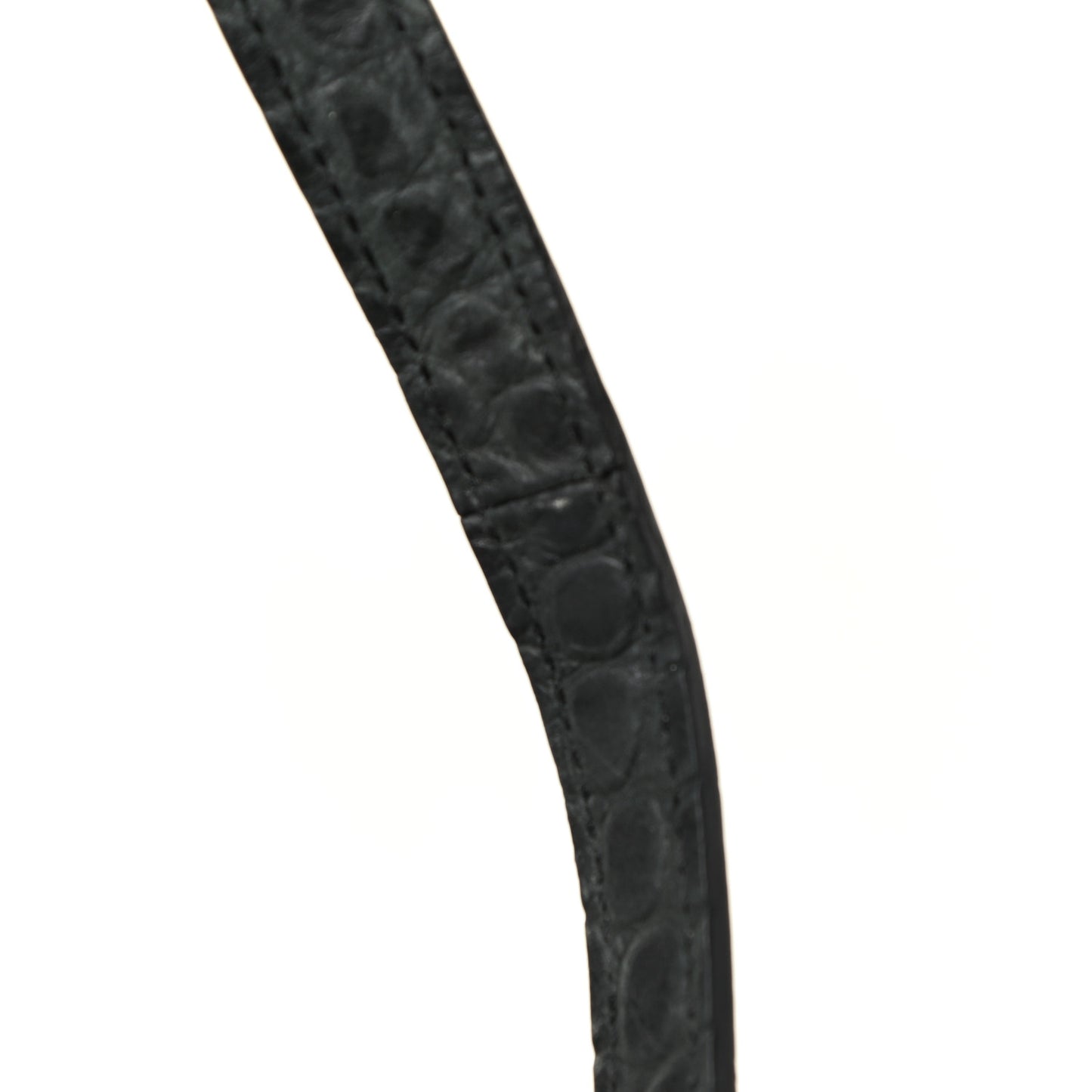 Calfskin Crocodile Embossed Small Sac De Jour Dusty Black