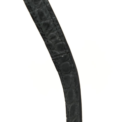Saint Laurent Calfskin Crocodile Embossed Small Sac De Jour Dusty Black 18 of 18