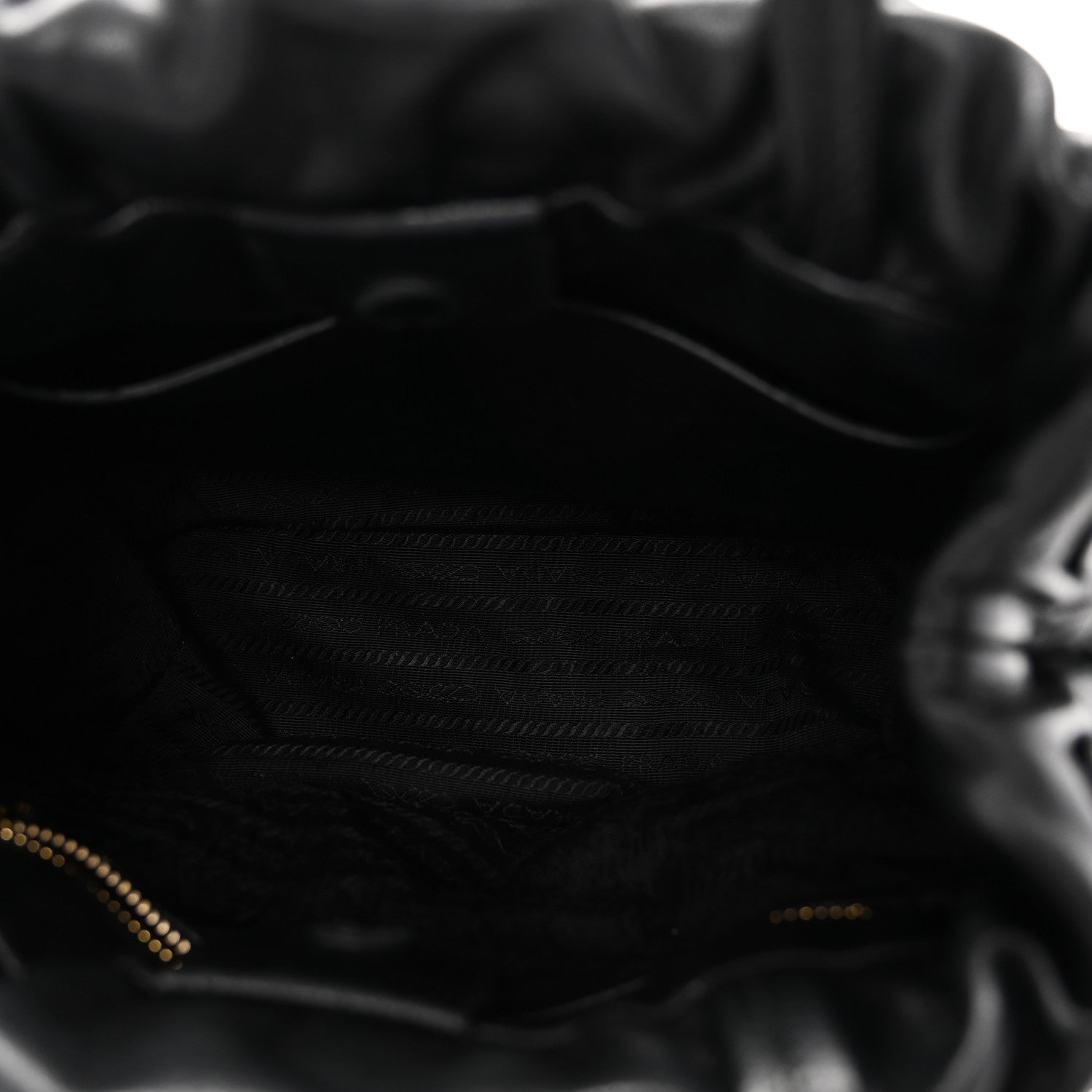 Prada Nappa Drawstring Tote Black 5 of 9
