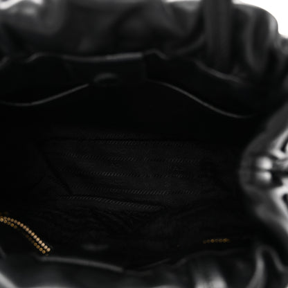 Prada Nappa Drawstring Tote Black 5 of 9