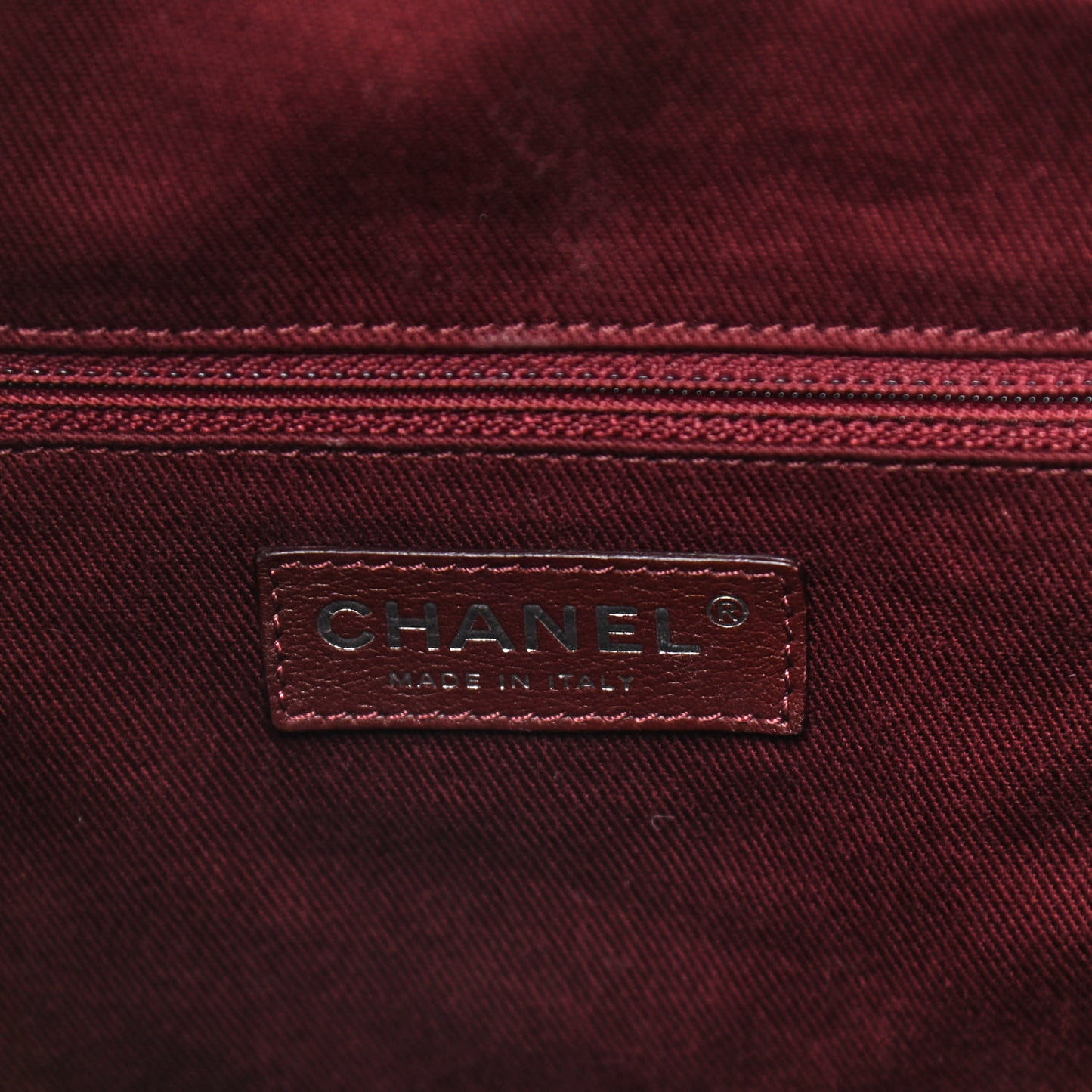 Iridescent Calfskin Small In The Mix Tote Navy
