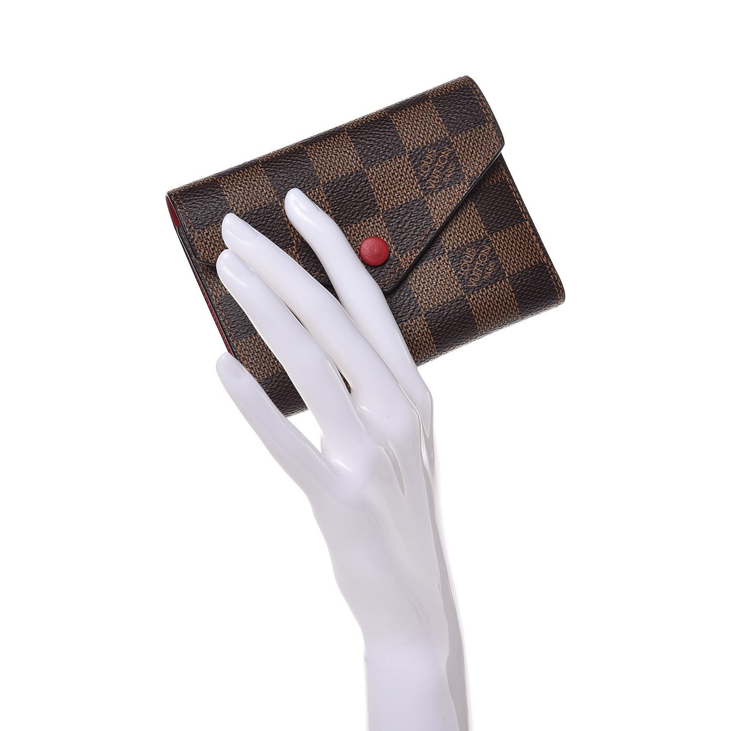 Damier Ebene Victorine Wallet Red