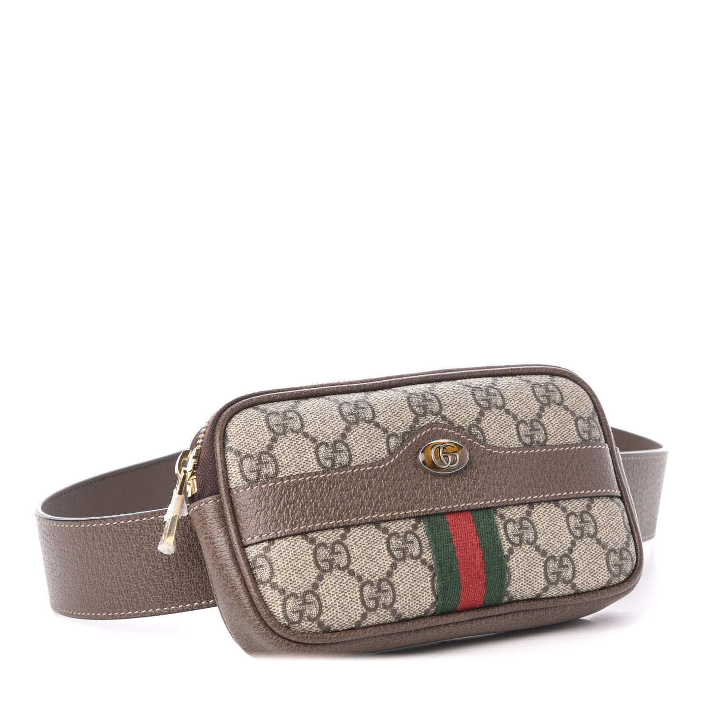 GG Supreme Monogram Ophidia Belted iPhone Case 95 38 Dark Brown