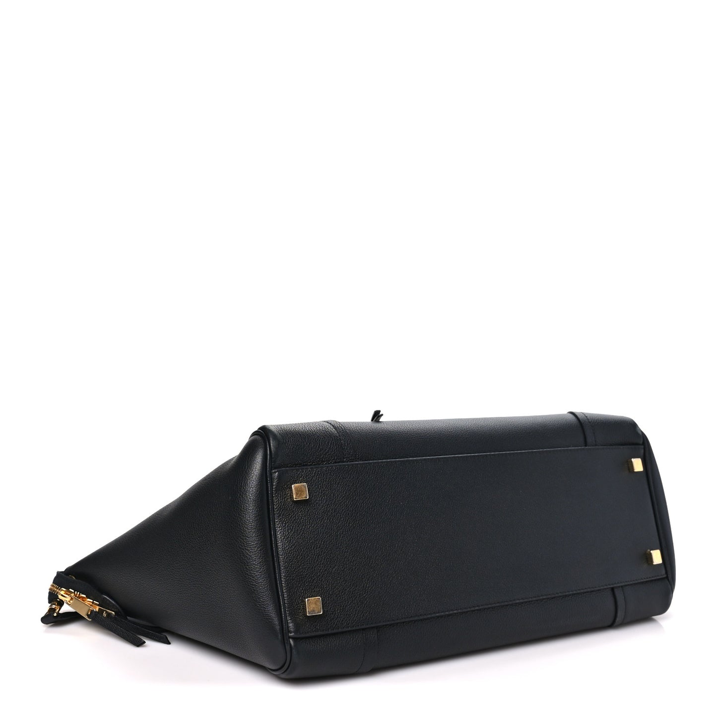 Supple Shiny Lambskin Medium Smiling New Luggage Black