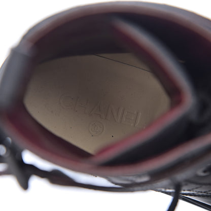 Chanel Suede Calfskin Quilted Mens Combat Short Boots 41.5 Black 6 of 12