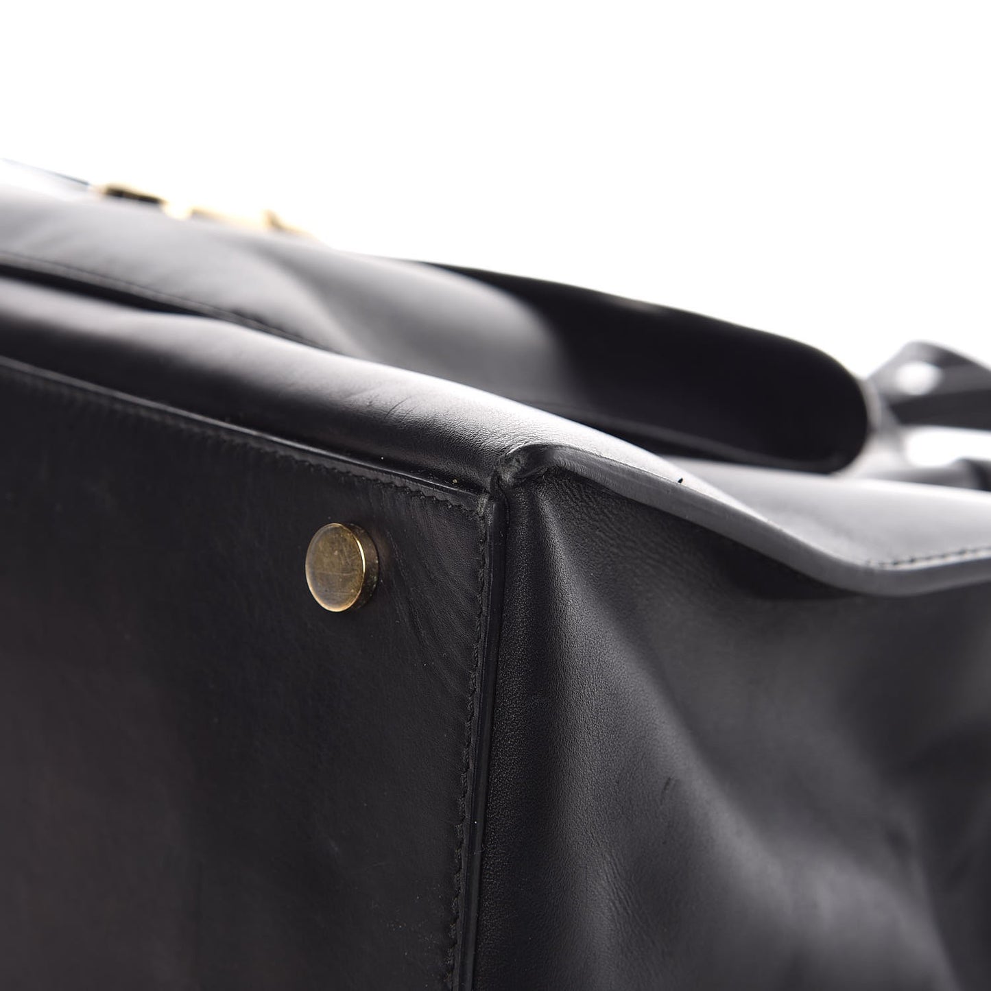 Calfskin Padlock Work S Bag Black