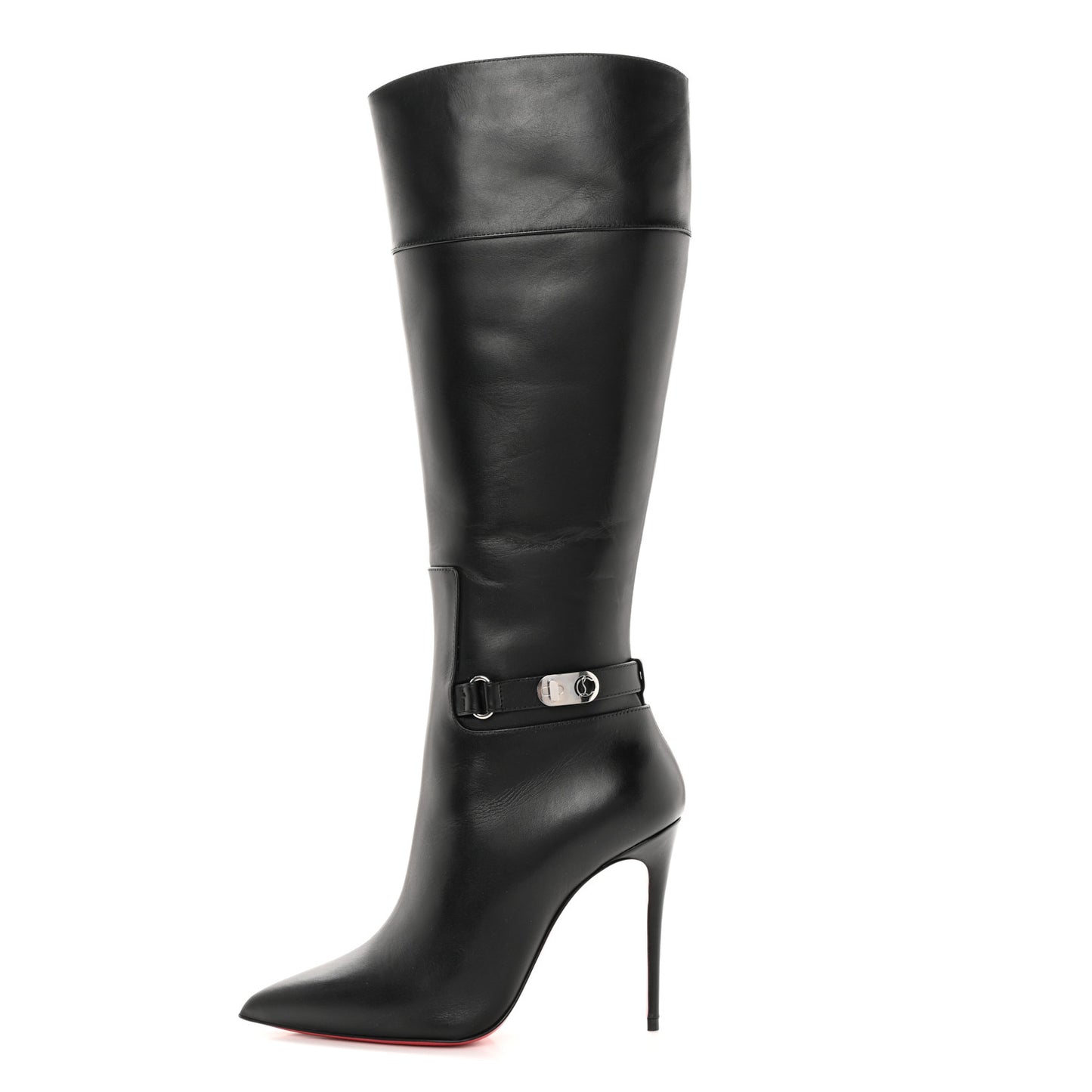 Calfskin Lock Kate Botta 100 Knee High Boots 36 Black