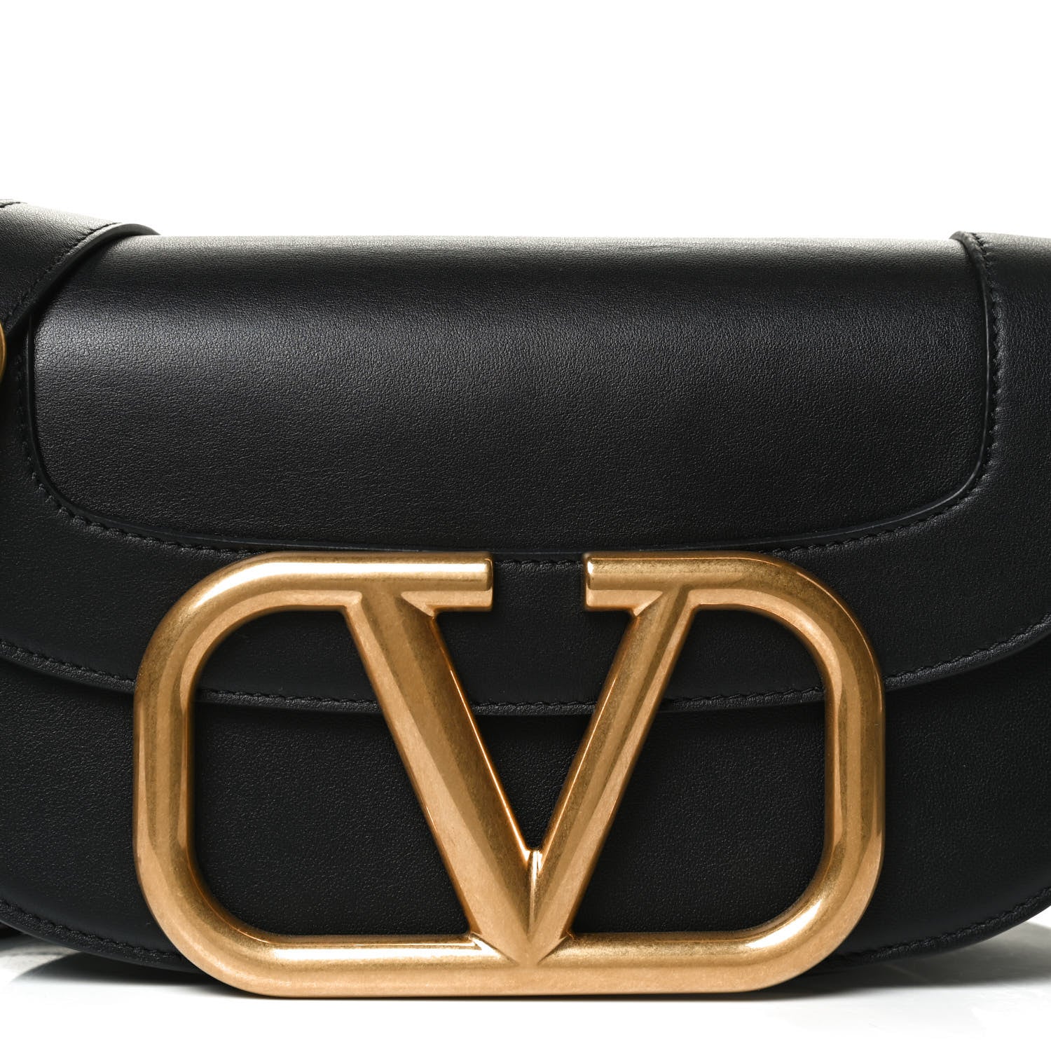 Valentino Garavani Smooth Calfskin Supervee Shoulder Bag Black 6 of 11
