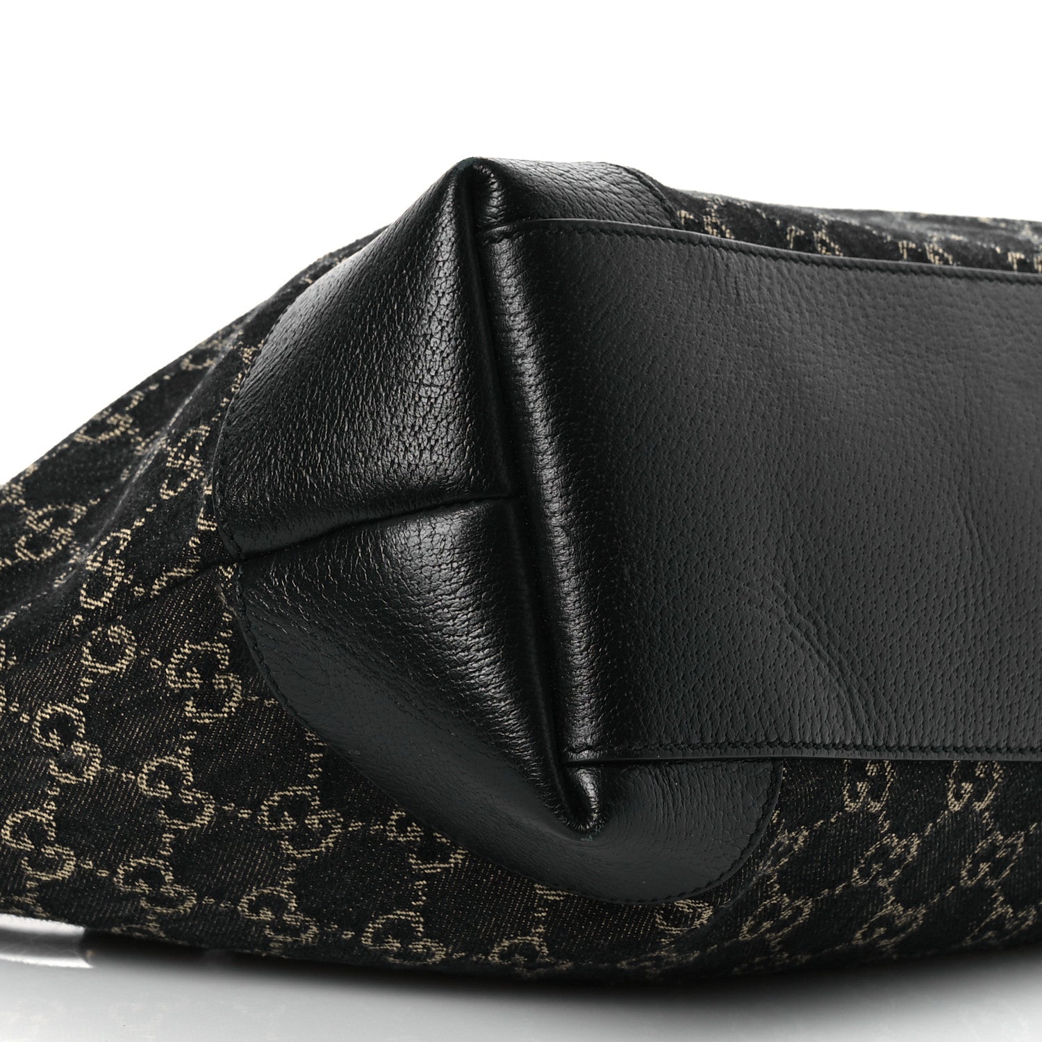 Gucci Jacquard Black Denim GG Monogram Medium Ophidia Shopping Tote Black Ivory 10 of 18