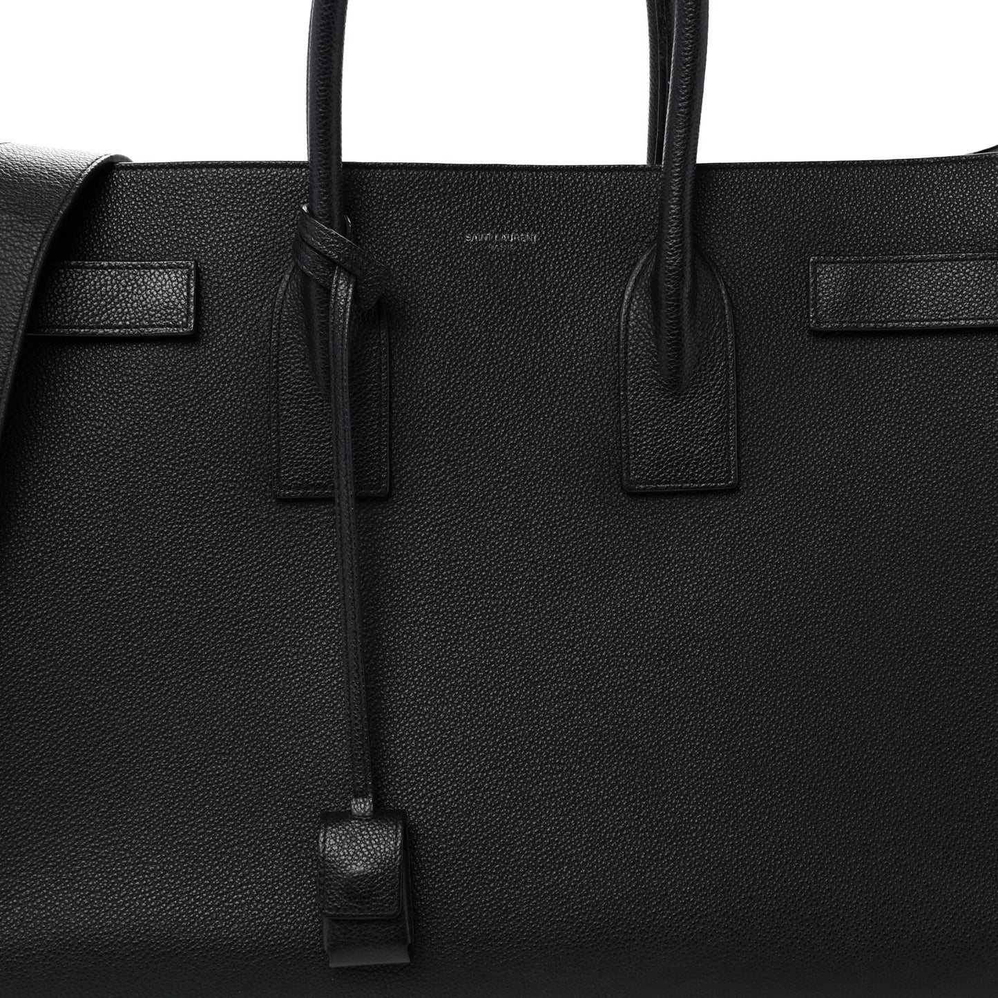 Grained Calfskin Large Sac De Jour Carryall Black
