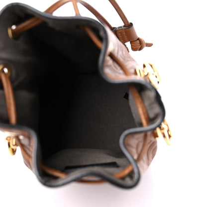 Fendi Vitello Cristallo Nature F is Fendi FF 1974 Embossed Mini Mon Tresor Bucket Bag Cuoio 5 of 10