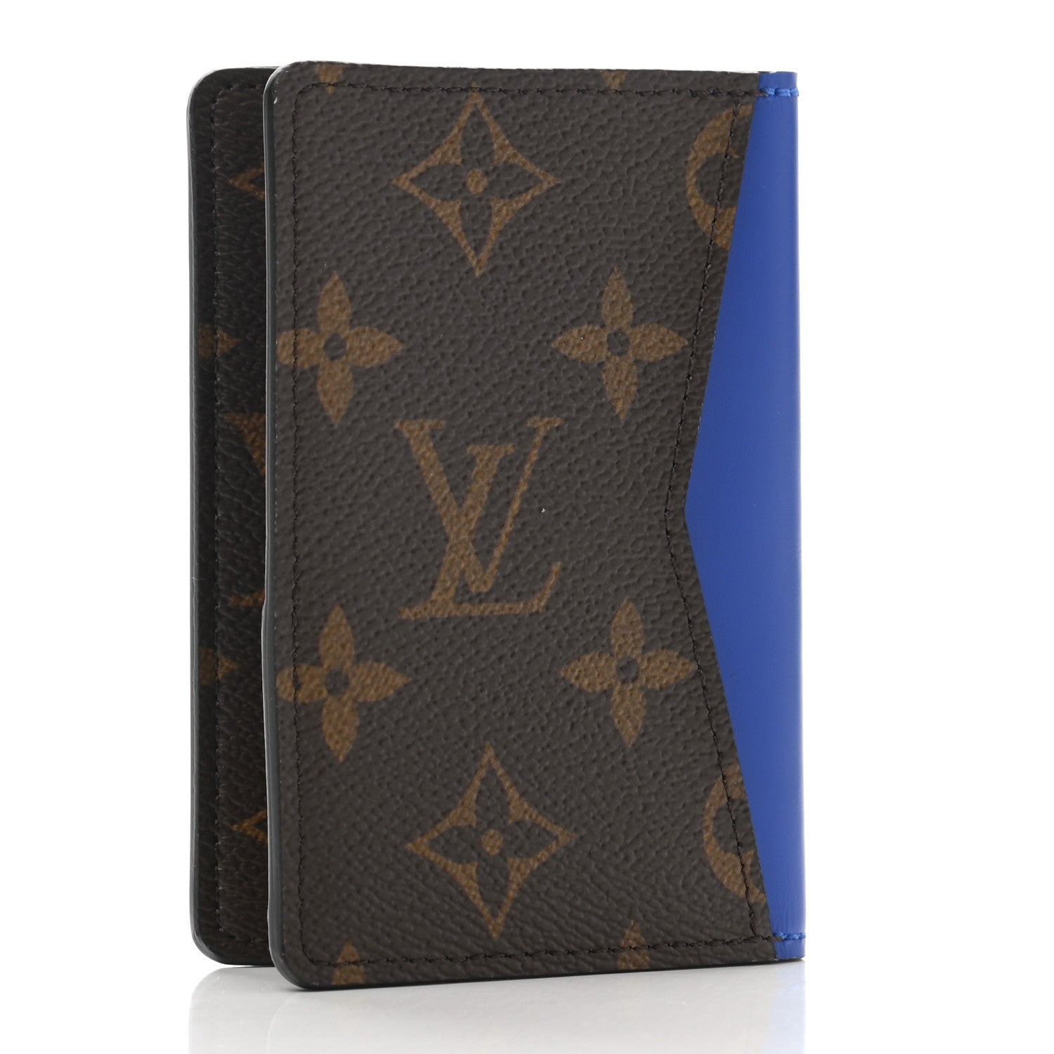Louis Vuitton Monogram Macassar Pocket Organizer NM Blue 3 of 7