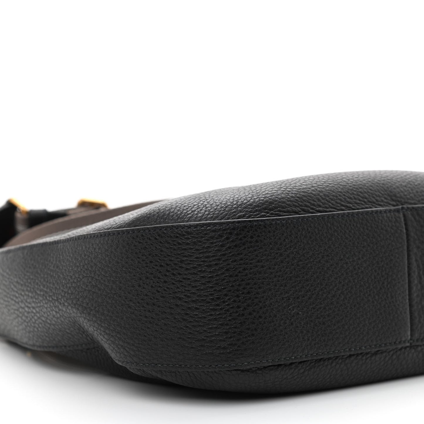 Vitello Phenix Zippered Messenger Hobo Black