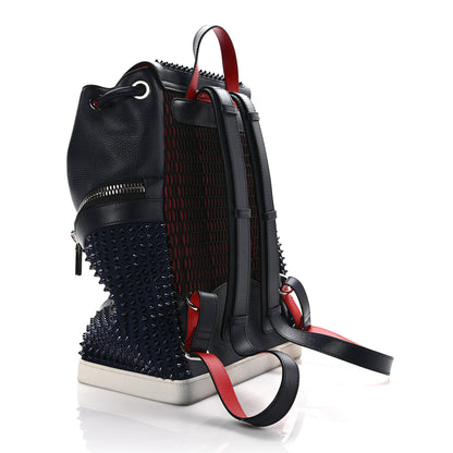 Christian Louboutin Calfskin Spiked Explorafunk Backpack Marine 3 of 10