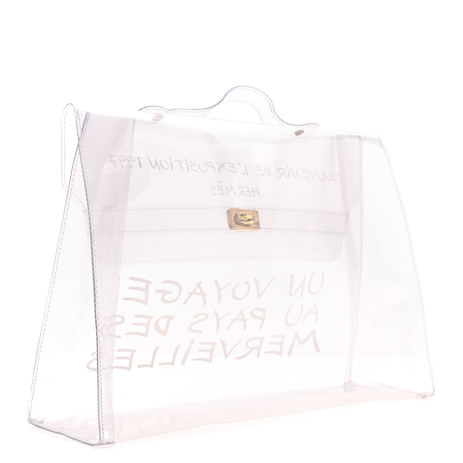 Hermes Vinyl Souvenir De L'Exposition Kelly Transparent 3 of 13