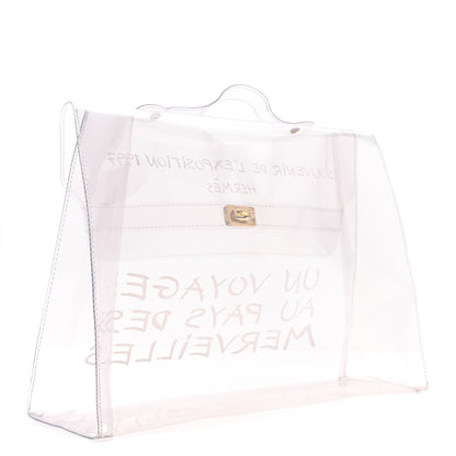 Hermes Vinyl Souvenir De L'Exposition Kelly Transparent 3 of 13