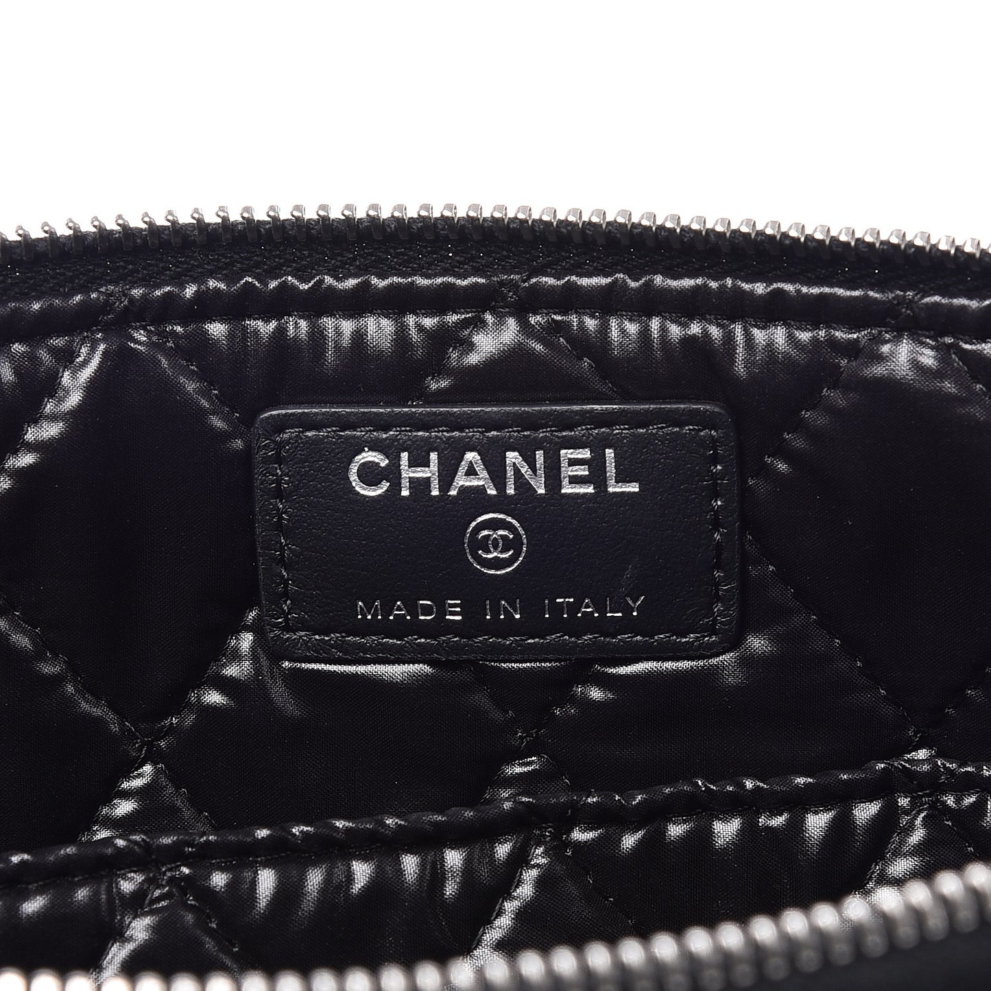 Metallic Calfskin Keyboard Pouch Black