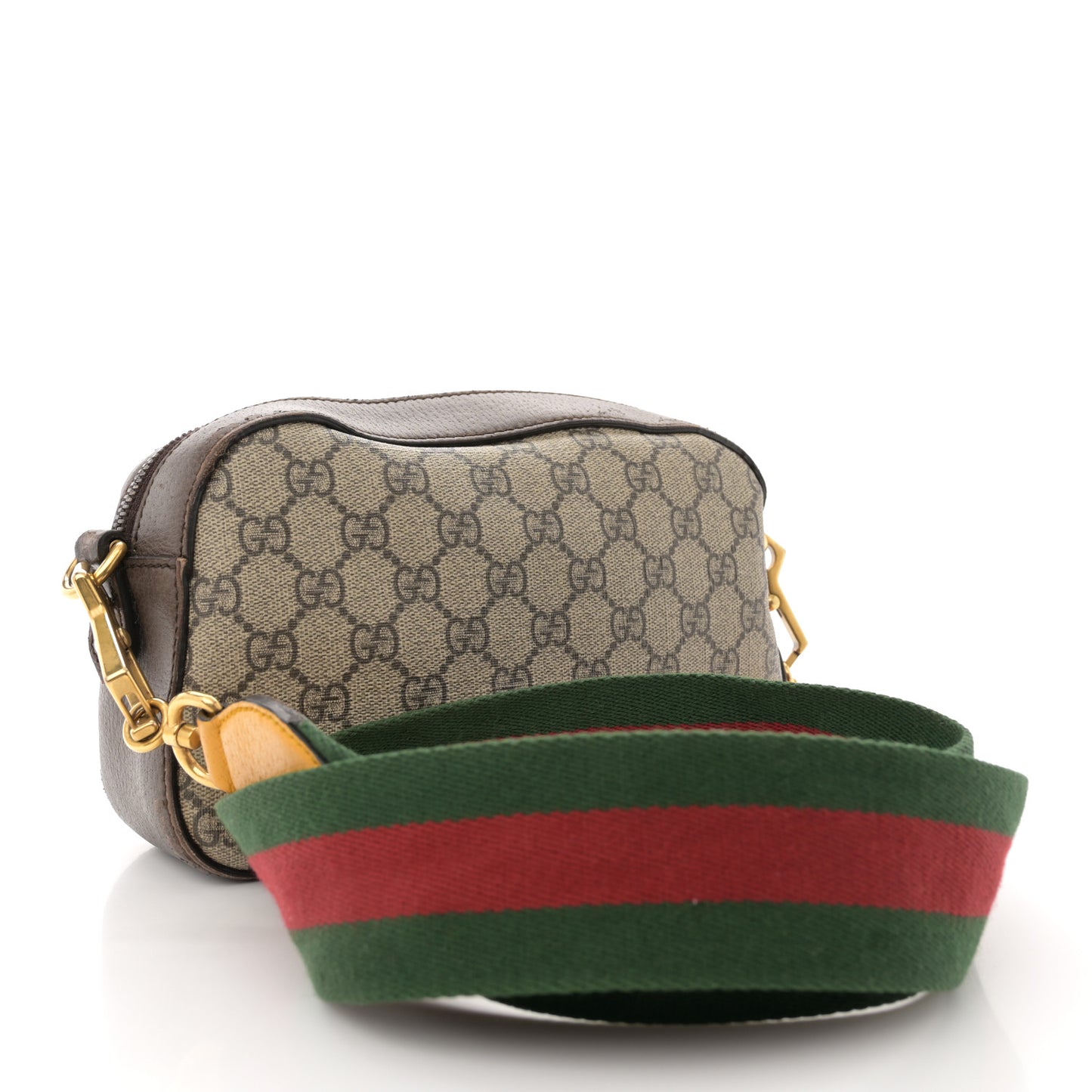 GG Supreme Monogram Web Neo Vintage Shoulder Bag Beige New Acero Crop