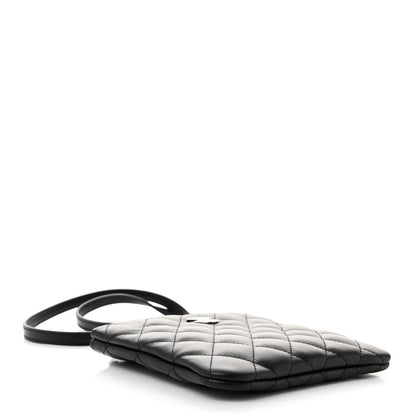 Chanel Lambskin Quilted Uniform Crossbody Bag Black 4 of 10