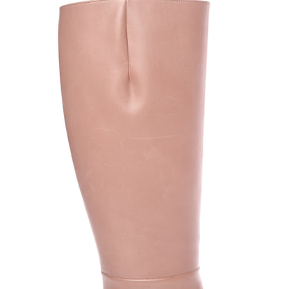 Gucci Calfskin Knee High Crystal Boots 38.5 Light Malve 12 of 14