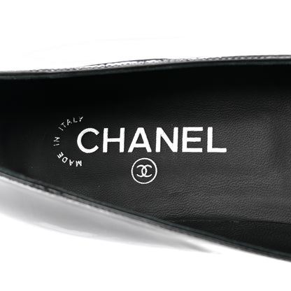Chanel Patent Calfskin Pearl CC Loafers 41 Black 7 of 9