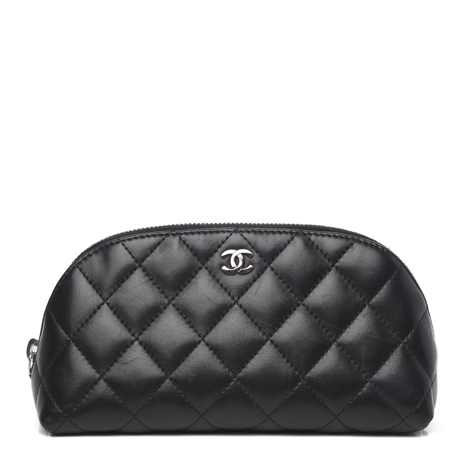 Chanel Lambskin Quilted Cosmetic Case Black 1 of 10