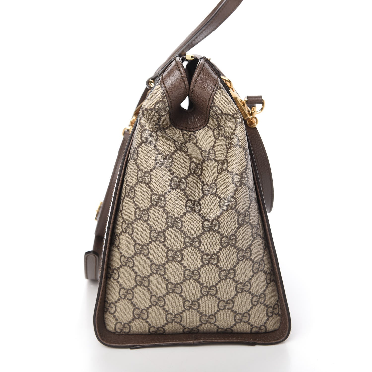 Gucci GG Supreme Monogram Web Medium Ophidia Tote Bag Brown 12 of 13