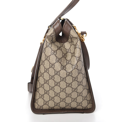 Gucci GG Supreme Monogram Web Medium Ophidia Tote Bag Brown 12 of 13