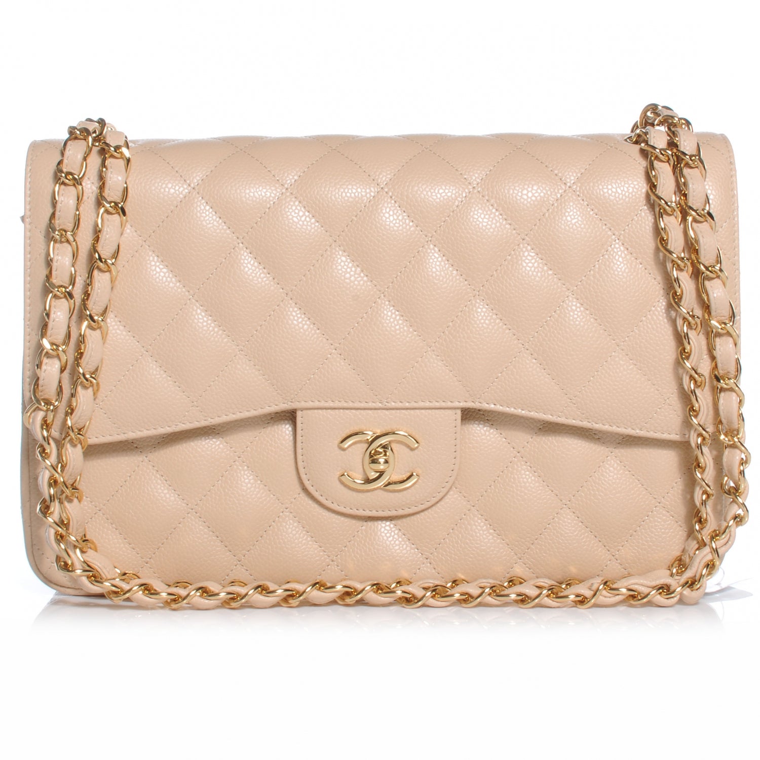 Chanel Caviar Jumbo Double Flap Beige Clair 1 of 8