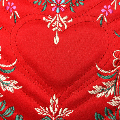 Gucci Jacquard Matelasse Floral Medium GG Marmont Shoulder Bag Red 18 of 19