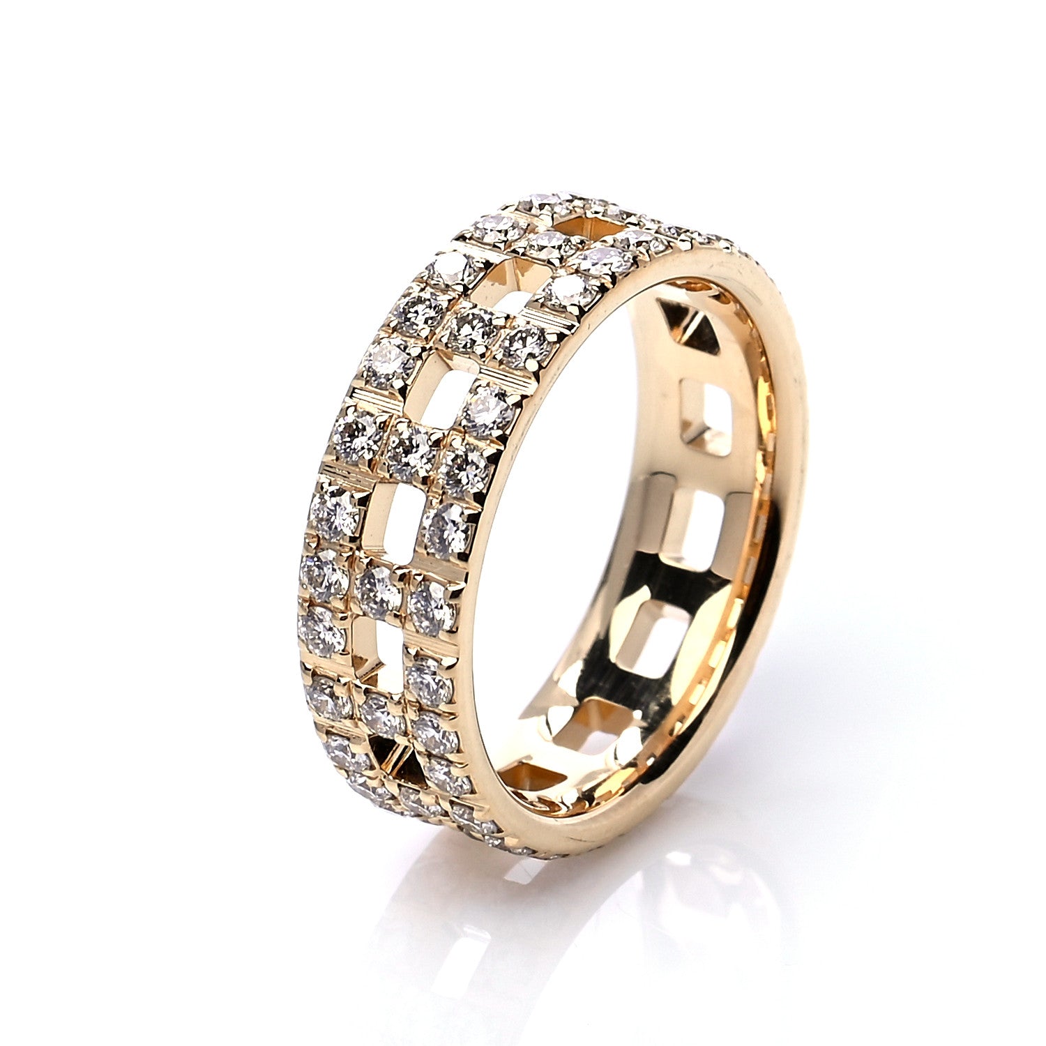 Tiffany 18K Yellow Gold Diamond T True Wide Ring 49 4.75 4 of 6