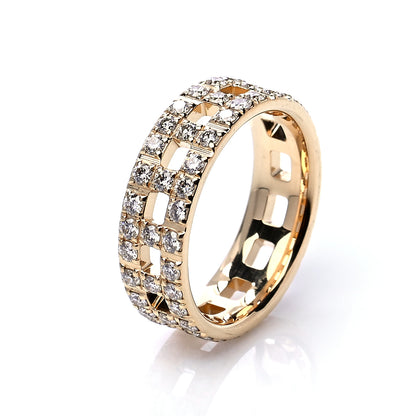 Tiffany 18K Yellow Gold Diamond T True Wide Ring 49 4.75 4 of 6