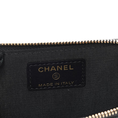 Chanel Iridescent Caviar Quilted Zipped Key Holder Case Black 5 of 7