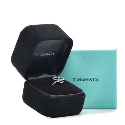 Tiffany Platinum Diamond Small Open Paper Flowers Ring 49 5 6 of 6