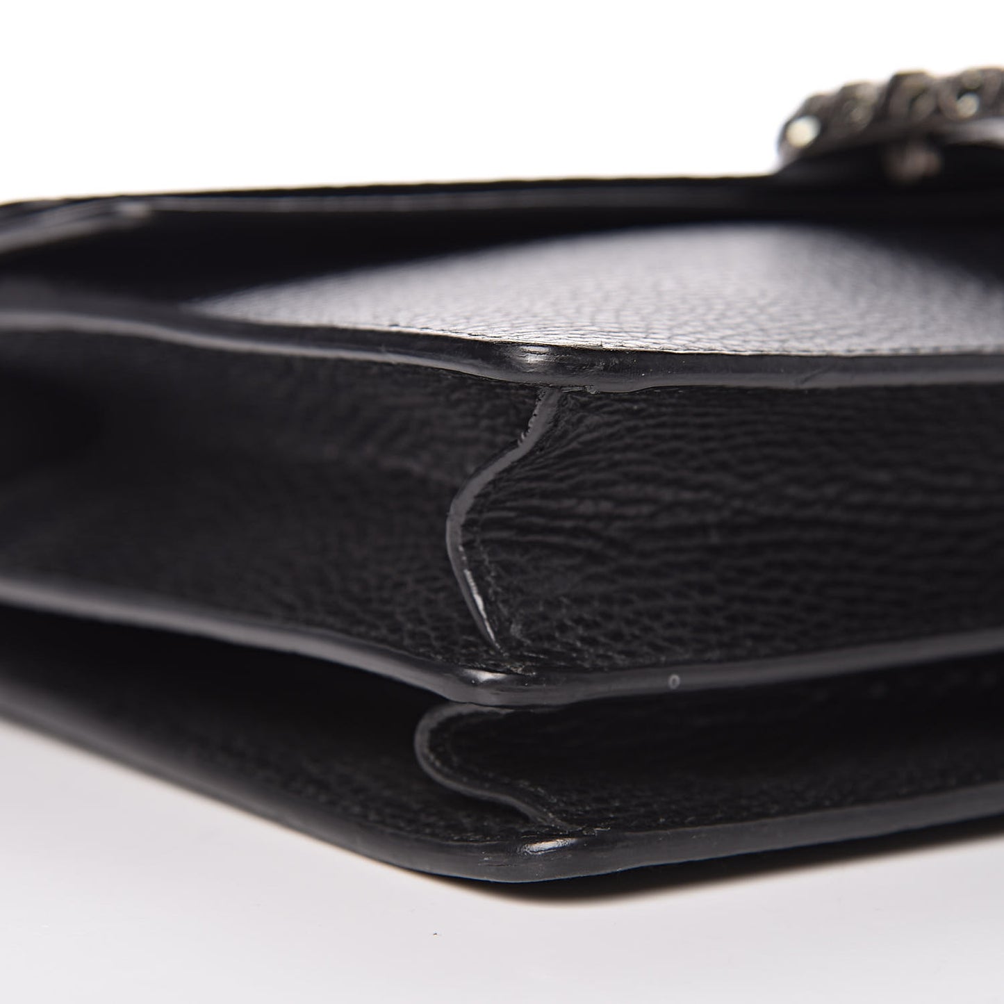 Pebbled Calfskin Small Dionysus Shoulder Bag Black