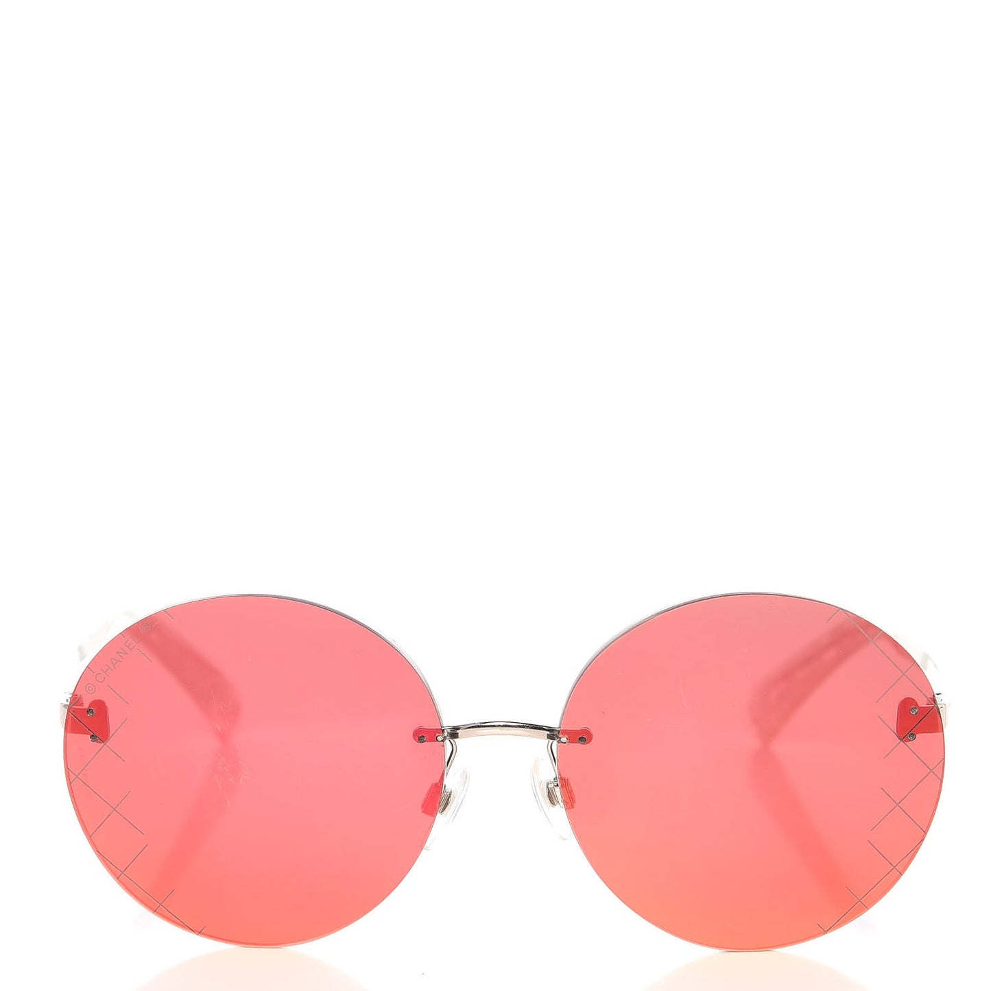 Mirrored Round Sunglasses 4216 Red
