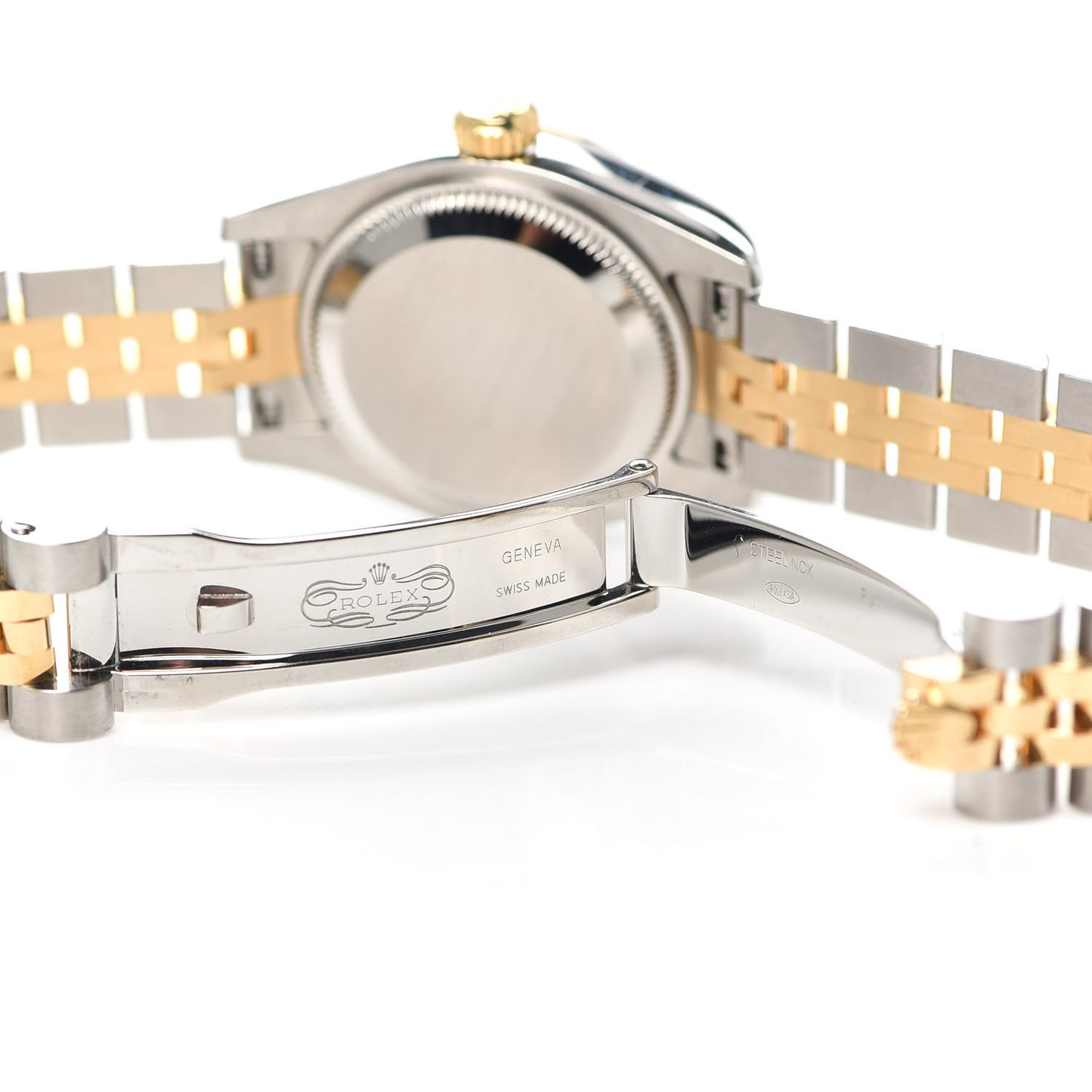 Stainless Steel 18K Yellow Gold Diamond 26mm Oyster Perpetual Datejust Watch Silver 179173