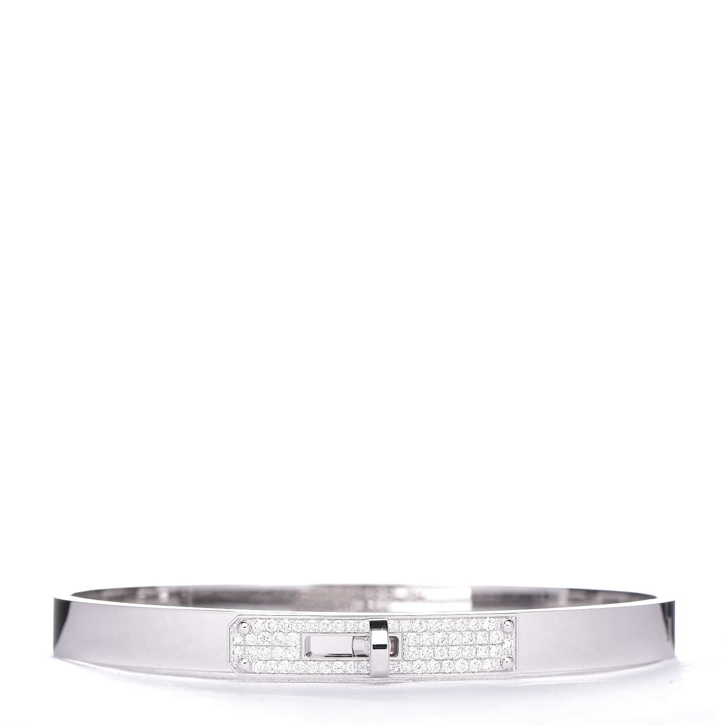 18K White Gold Diamond PM Kelly Pave Bracelet SH