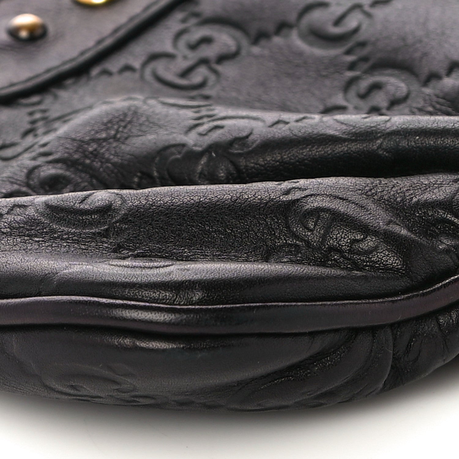 Gucci Guccissima Babouska Wristlet Black 9 of 14