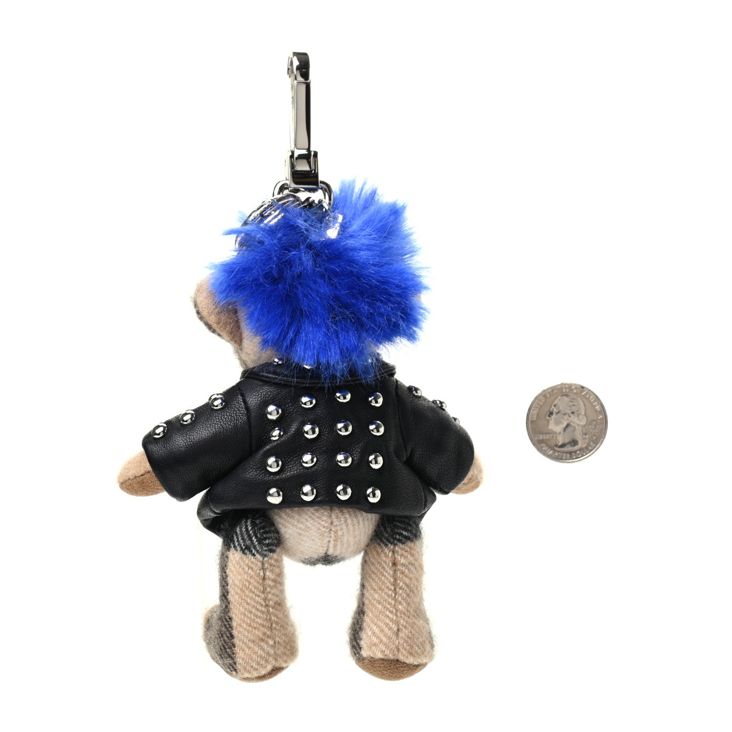 Burberry Cashmere Thomas Punk Teddy Bear Keychain Charm Camel 2 of 2