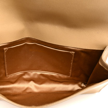 Saint Laurent Calfskin Monogram Large Belle De Jour Clutch  Beige 5 of 12