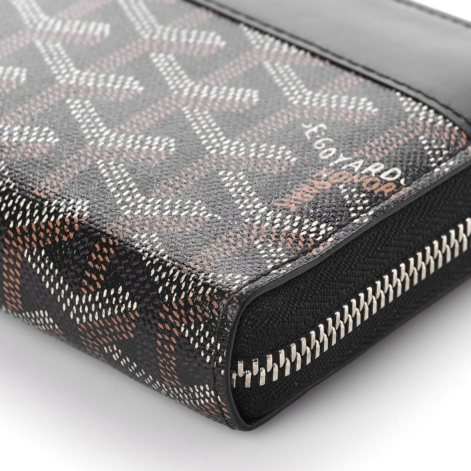 Goyard Goyardine Matignon Zip Around GM Wallet Black 9 of 9