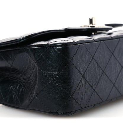 Chanel Metallic Aged Calfskin Quilted Mini Rectangular Flap  Green 9 of 11
