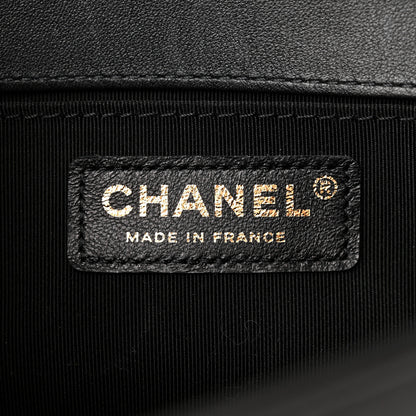 Chanel Calfskin Pearl Smal Chanel Pearls Boy Flap Black 6 of 12