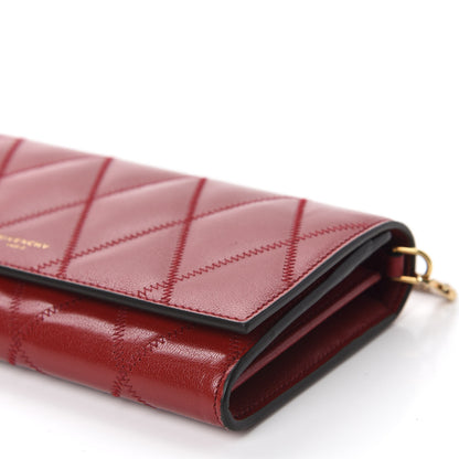 Givenchy Goatskin Quilted GV3 Chain Wallet Vermillon 7 of 12
