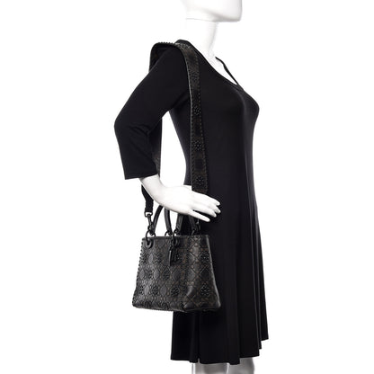 Christian Dior Lambskin Studded Matte Cannage Medium Lady Dior So Black 2 of 9
