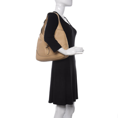 Gucci Calfskin Medium New Jackie Shoulder Bag Beige 2 of 10