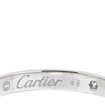Cartier Platinum Diamond 2.6mm 1895 Wedding Band Ring 49 4.75 4 of 4